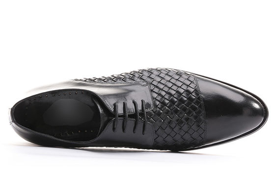 Business BV Oxfords Mens Casual Dress Shoes , Mens Black Lace Up Shoes For Party