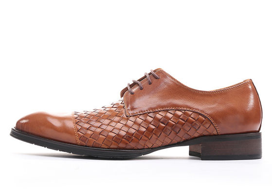 Party / Wedding Men Formal Dress Shoes Round Toe Mens Brown Derby Shoes