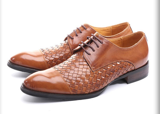 Party / Wedding Men Formal Dress Shoes Round Toe Mens Brown Derby Shoes