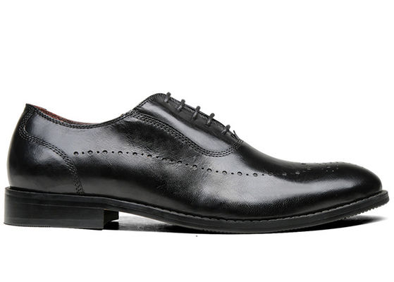 Flats Mens Black Oxford Shoes Comfortable Insole Lacing Business Dress Shoes