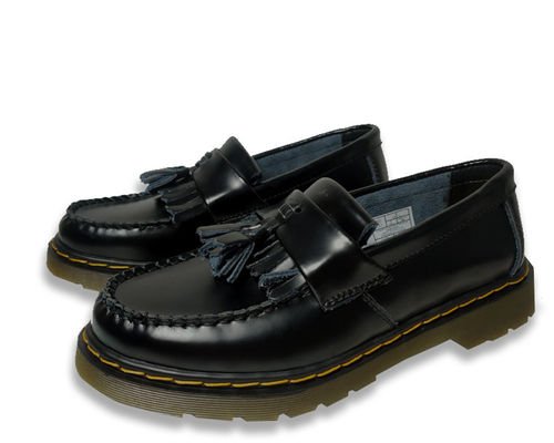 Black Women'S Adrian Tassel Leather Loafers Size Customized For Formal / Casual