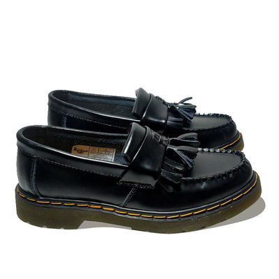 Black Women'S Adrian Tassel Leather Loafers Size Customized For Formal / Casual