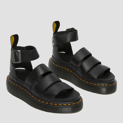Women Cut Out Leather Sandals , Round Toe Zip Front Sandals