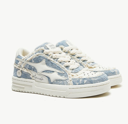 Casual Women Leather Sneaker American Style Trendy Womens Denim Canvas Shoes