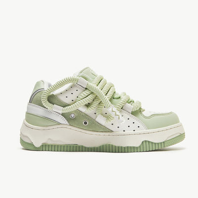 Fashion Women Low Vulcanized Sneakers  , Casual Lace Up Chunky Sneakers