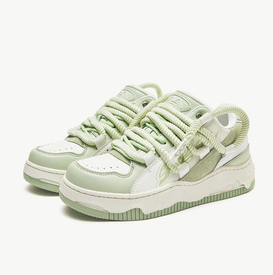 Fashion Women Low Vulcanized Sneakers  , Casual Lace Up Chunky Sneakers