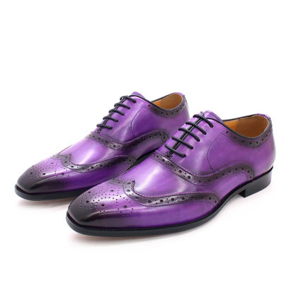 Fashion Genuine Leather Men Shoes , Adult Formal Dress Shoes Men