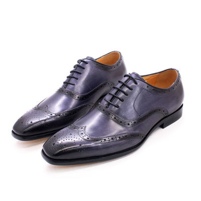 Fashion Genuine Leather Men Shoes , Adult Formal Dress Shoes Men