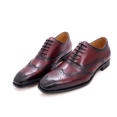 Fashion Genuine Leather Men Shoes , Adult Formal Dress Shoes Men