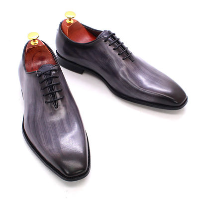 Genuine Leather Men's Dress Shoes Italy Stylish Black / Brown Business Shoes