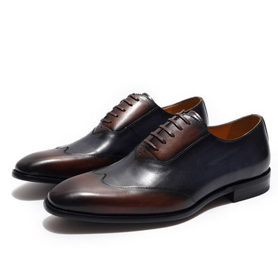 OEM Formal Men's Dress Shoes Low Heel Mens Goodyear Welted Shoes