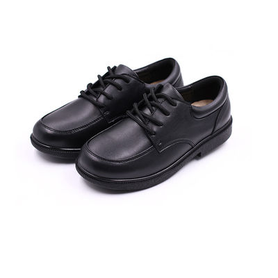Boys Lace Up Leather Round Toe School Shoes Unisex For All Season
