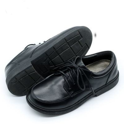 Boys Lace Up Leather Round Toe School Shoes Unisex For All Season