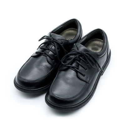 Boys Lace Up Leather Round Toe School Shoes Unisex For All Season