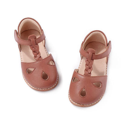 Round Toe Leather School Shoes  Yellow Leather Cute Baby Shoes