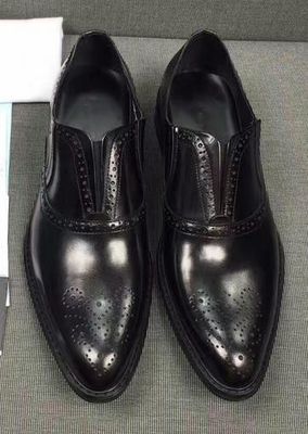 Broguing Pointed - End Slip On Men's Formal Dress Shoes / Work Carving Dress Shoes