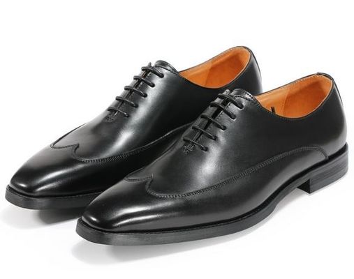 Derby Brogue Oxford Mens Leather Dress Shoes Classical Handmade With OEM Service