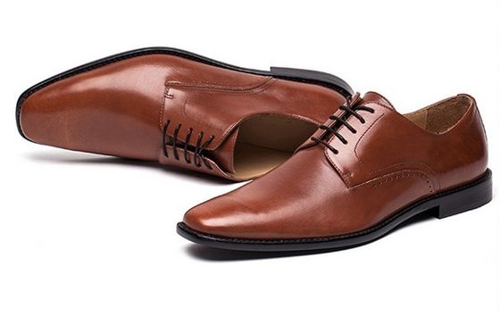 Office Handmade Mens Brown Lace Up Dress Shoes Classic Goodyear Leather Sole
