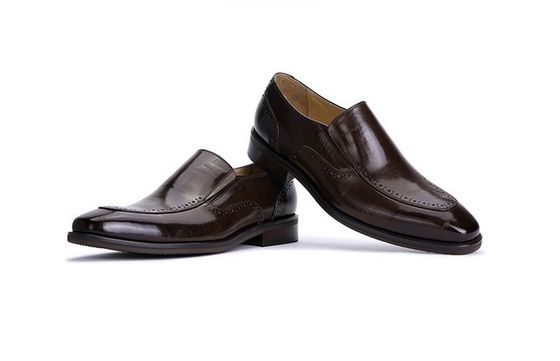 Slip On Brogue Mens Leather Dress Shoes Loafers Crocodile Pattern For Office