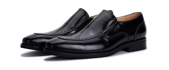 Slip On Brogue Mens Leather Dress Shoes Loafers Crocodile Pattern For Office