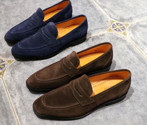 Custom Mens Leather Dress Shoes Goodyear Shoe 100% Handmade Genuine Leather Loafers