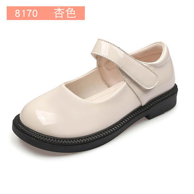 Flat Heel Girls Leather School Shoes Laces for Active School Days