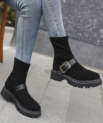 Made in Italy Women's Leather Boots with Genuine Leather Upper and Low Heel Height