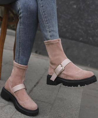 Made in Italy Women's Leather Boots with Genuine Leather Upper and Low Heel Height
