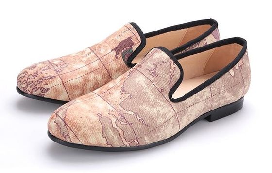 Slip On Mens Velvet Loafers Embroidered Velvet Smoking Slippers
