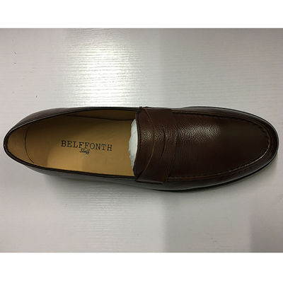 Brown Mens Leather Dress Shoes , Fashion Oxford Party Wear Shoes For Mens