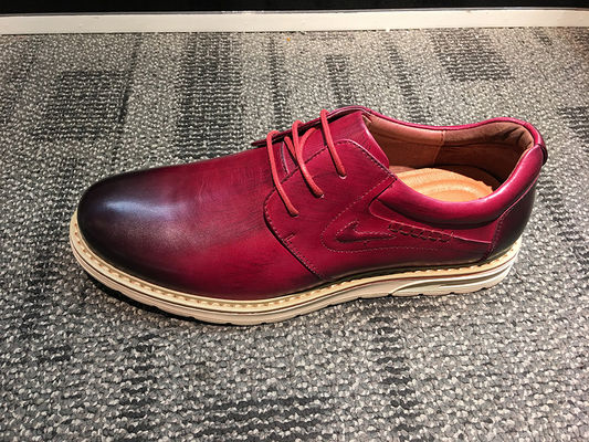 Lace Up Suede Twill Lined Mens Flat Casual Shoes Environment Friendly