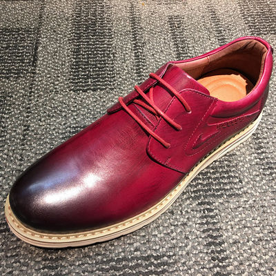 Lace Up Suede Twill Lined Mens Flat Casual Shoes Environment Friendly