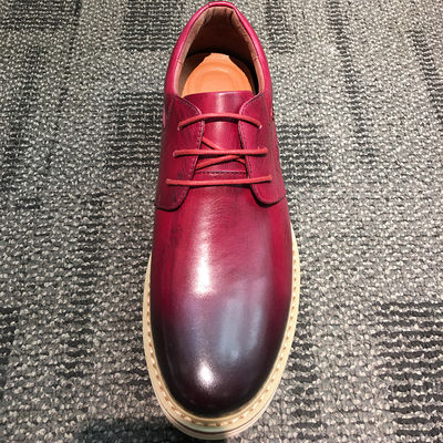 Lace Up Suede Twill Lined Mens Flat Casual Shoes Environment Friendly