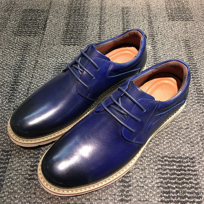 Microfiber Lined Mens Casual Flat Shoes , Suede Flat Leather Shoes For Men