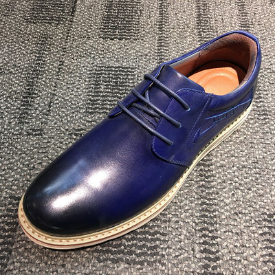 Microfiber Lined Mens Casual Flat Shoes , Suede Flat Leather Shoes For Men