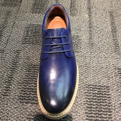 Microfiber Lined Mens Casual Flat Shoes , Suede Flat Leather Shoes For Men