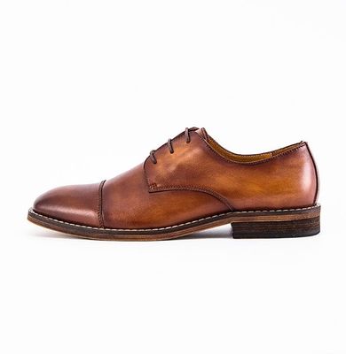 Waterproof Men'S Wedding Dress Shoes Lace Up Flat Heel Striped Slip On Shoes