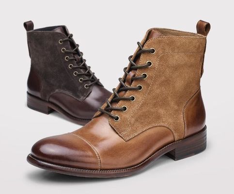 Winter Mens Suede Desert Boots Fashion Italian Ankle Boots With Zipper Side