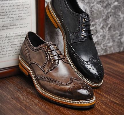 Genuine Leather Men'S Wedding Dress Shoes Handmade Mens Casual Leather Shoes