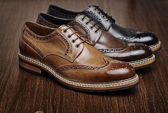 Genuine Leather Men'S Wedding Dress Shoes Handmade Mens Casual Leather Shoes