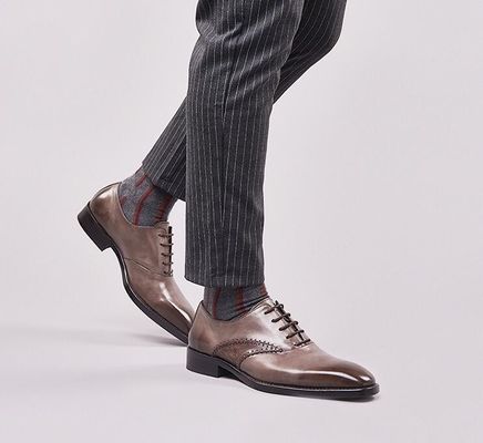 Fashion Men Formal Dress Shoes Genuine Leather Mens Black Lace Up Dress Shoes