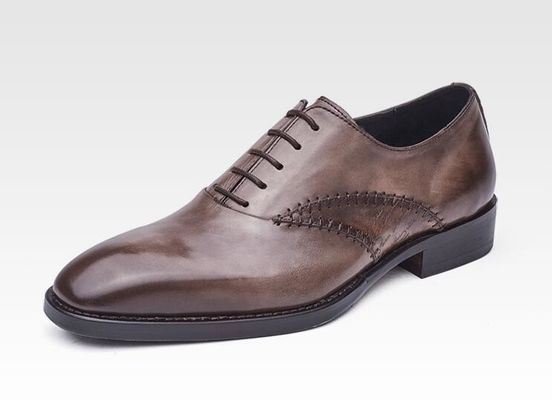 Fashion Men Formal Dress Shoes Genuine Leather Mens Black Lace Up Dress Shoes