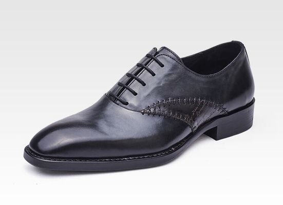 Fashion Men Formal Dress Shoes Genuine Leather Mens Black Lace Up Dress Shoes