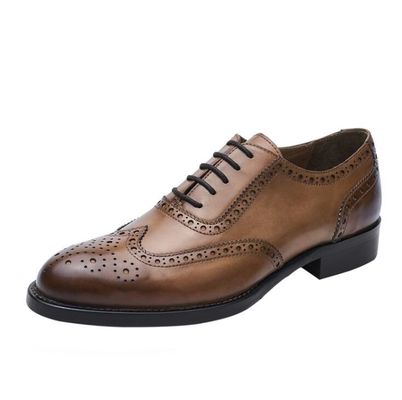 Business Lace Up Casual Shoes , Soft Leather Brand Party Wear Shoes For Mens
