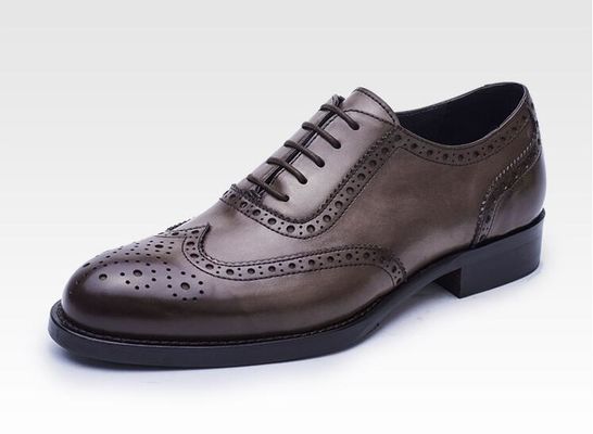 Business Lace Up Casual Shoes , Soft Leather Brand Party Wear Shoes For Mens