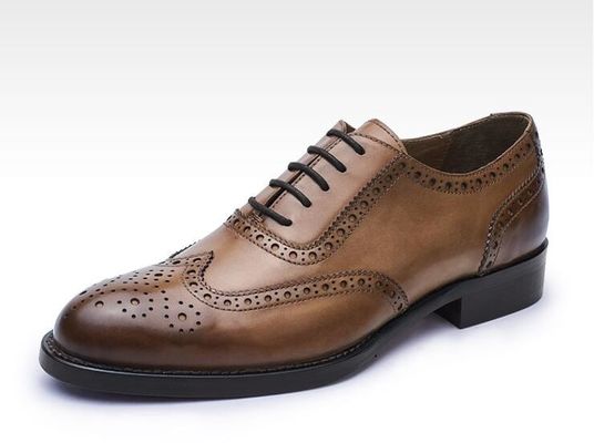 Business Lace Up Casual Shoes , Soft Leather Brand Party Wear Shoes For Mens