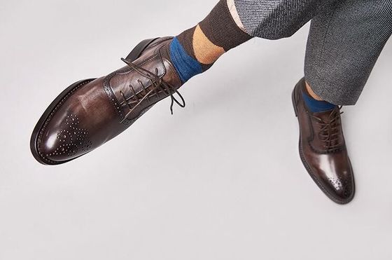 Classic PU Men Formal Dress Shoes Oxford Style Bespoke Handmade Shoes For Business