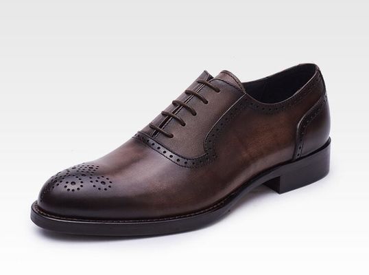 Classic PU Men Formal Dress Shoes Oxford Style Bespoke Handmade Shoes For Business