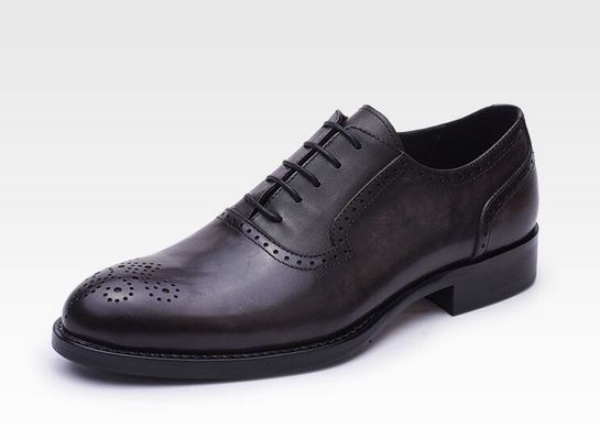 Classic PU Men Formal Dress Shoes Oxford Style Bespoke Handmade Shoes For Business