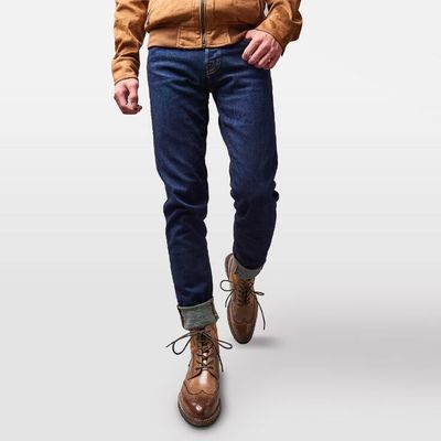 Pointed Toe Mens Brown Leather Chelsea Boots , Leather Lace Up Ankle Boots For Party